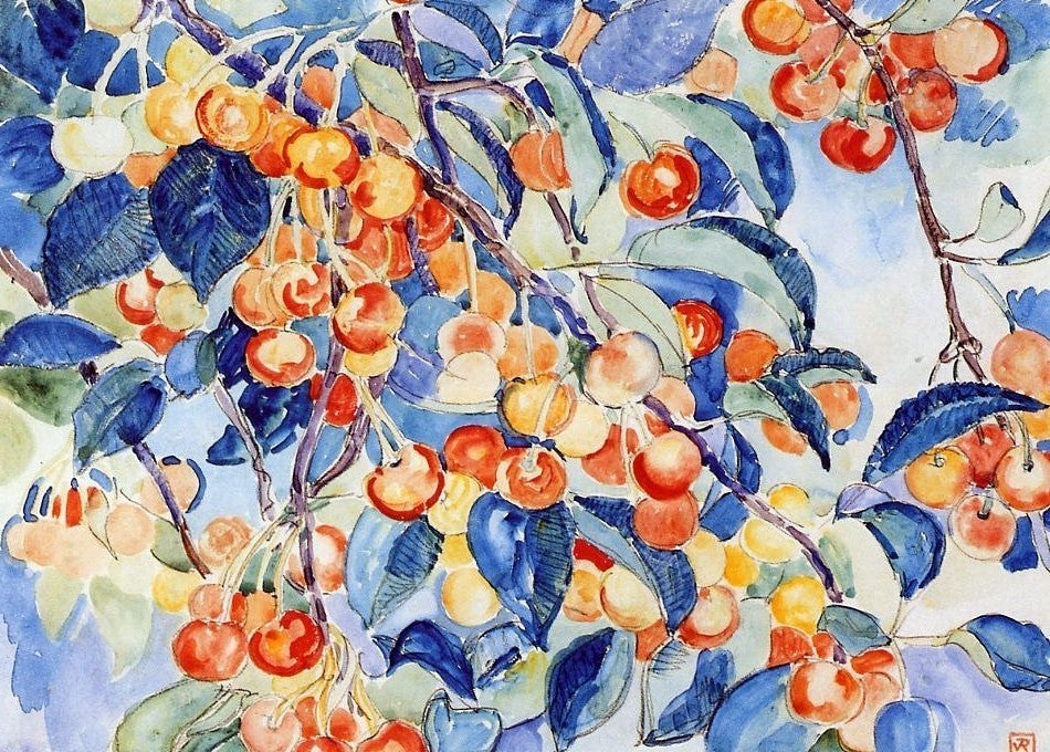 Theo Van Rysselberghe Cherries, 18"x27" Wall Decal