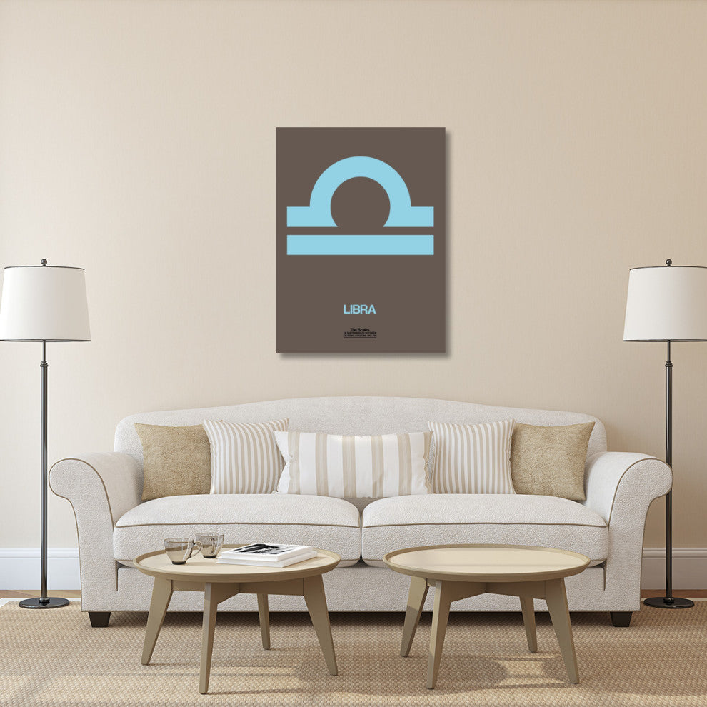 "Libra Zodiac Sign Blue" Fine Art Print