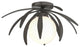 Dahlia Flush Mount, Dark Smoke Finish, Opal Glass
