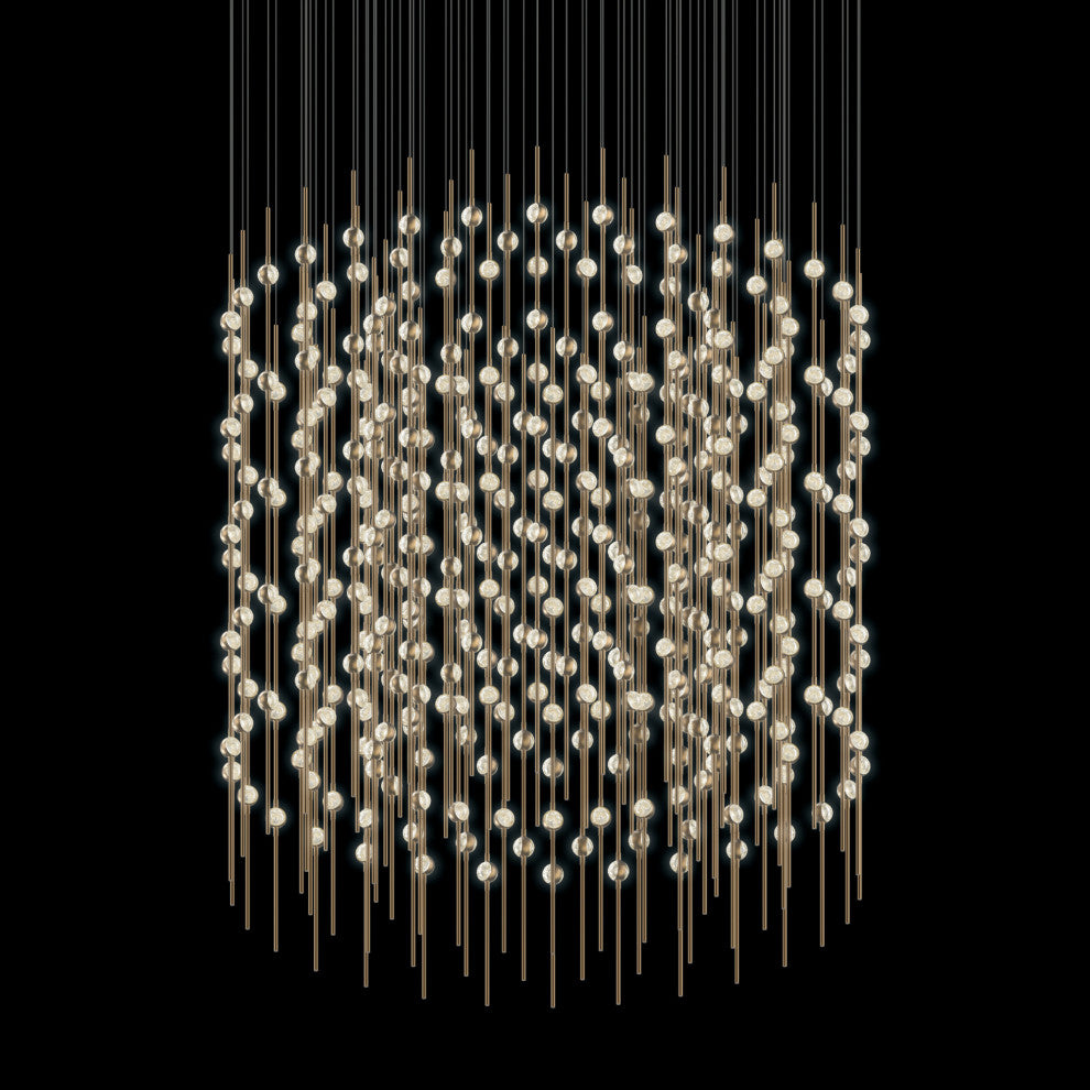 Sonneman 2172.C Constellation Centaurus Cylinder 3 Light 48"W LED - Satin Brass