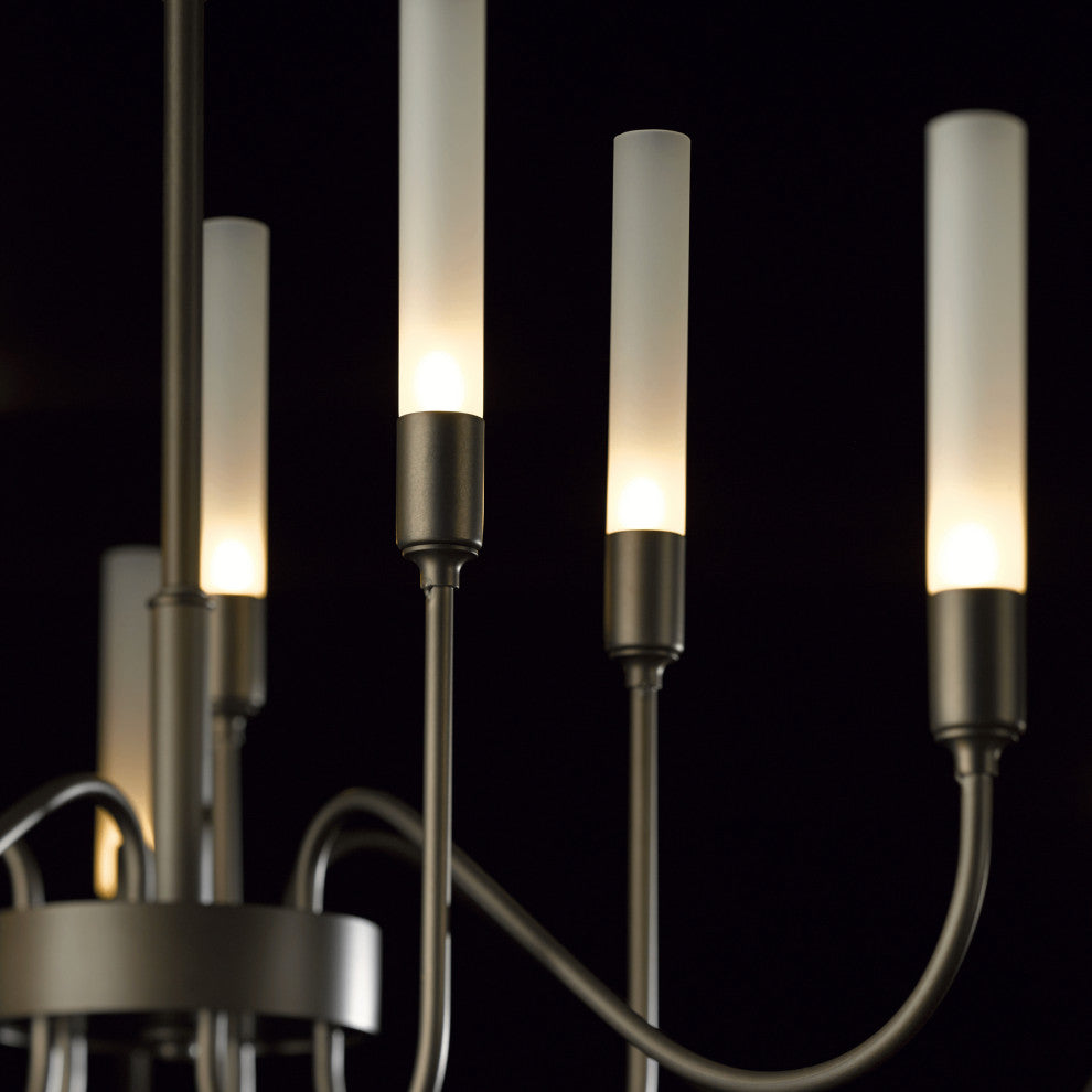 Lisse 10 Arm Chandelier, Dark Smoke Finish