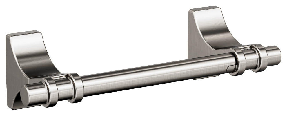 Amerock Davenport Transitional Pivoting Double Post Toilet Paper Holder, Brushed