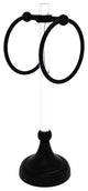 Pacific Grove 2 Ring Vanity Towel Ring with Dotted Accents, Matte Black