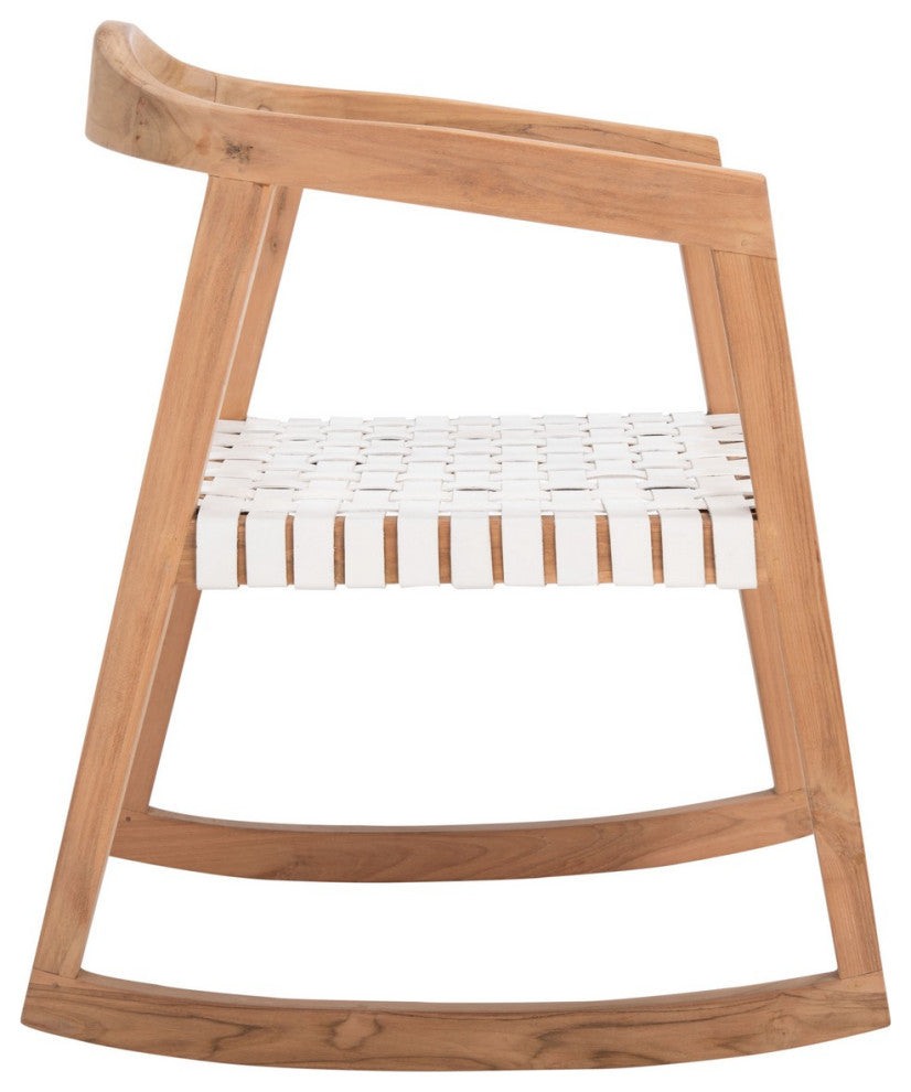 Safavieh Willa Rocking Dining Chair, White/Natural