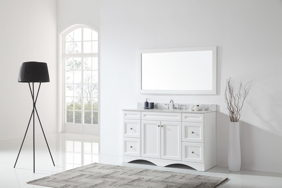 Talisa 60" Single Bathroom Vanity Set, White