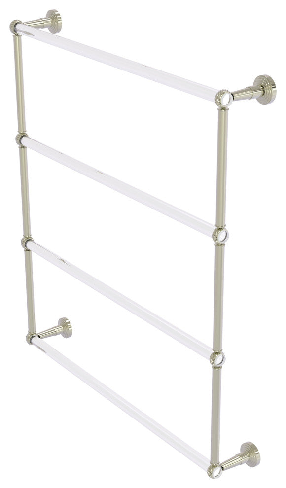 Pacific Beach 4 Tier 30" Ladder Towel Bar with Twist Accents, Polished Nickel