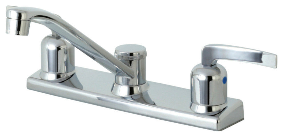Kingston Brass 8" Centerset Kitchen Faucet, Polished Chrome