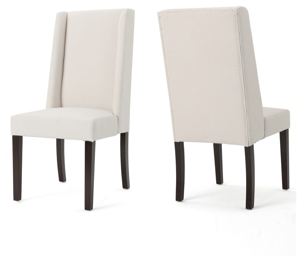 GDF Studio Rory Contemporary Fabric Wingback Dining Chair, Set of 2