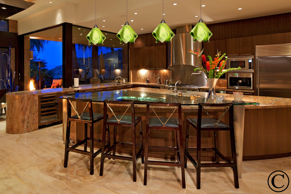 Jezebel Radiance Flame Pendant, Large, Grass Green