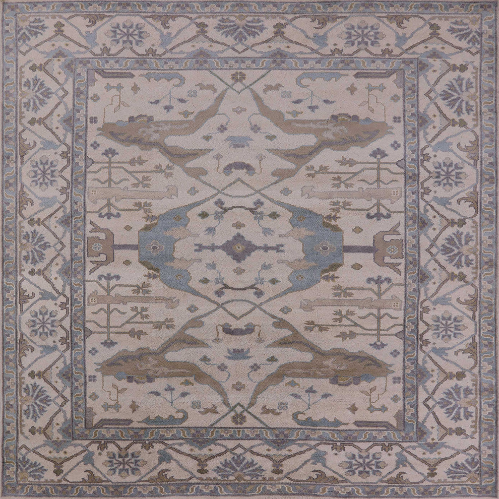 Ahgly Company Indoor Square Mid-Century Modern Area Rugs, 5' Square