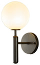 Modern Glass Wall Lamp in the Ball Shape, Living Room, Bedroom, Black, White, Warm Light