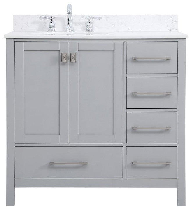 Elegant Decor Irene Bathroom Vanity Gray