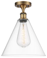 Innovations 516-1C-BB-GBC-122-LED 1 Light Semi-Flush Mount, Brushed Brass