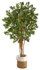 6' Japanese Maple Artificial Tree in Handmade Natural Jute and Cotton Planter