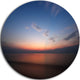 Ko Samui Sea Sunrise Panorama, Beach Round Metal Wall Art, 36"