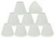 32102-9 Small Hardback Empire Chandelier Clip On Lamp Shade Off White 3"x6"x5"