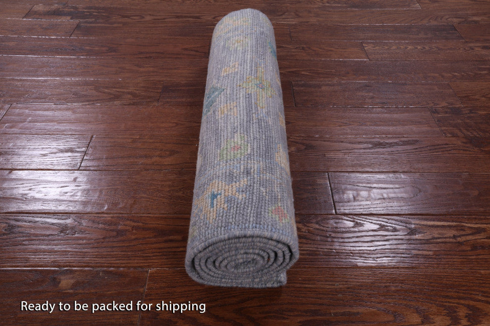 2' 7" X 8' 0" Handmade Turkish Oushak Wool Runner Rug - Q13404