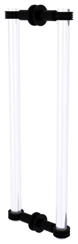 Clearview 18" Back to Back Dotted Accent Shower Door Pull, Matte Black