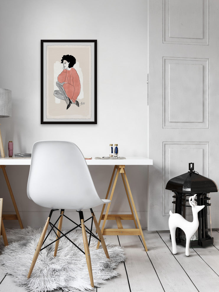 "She Sounds Free" Framed Painting Print, 30x45