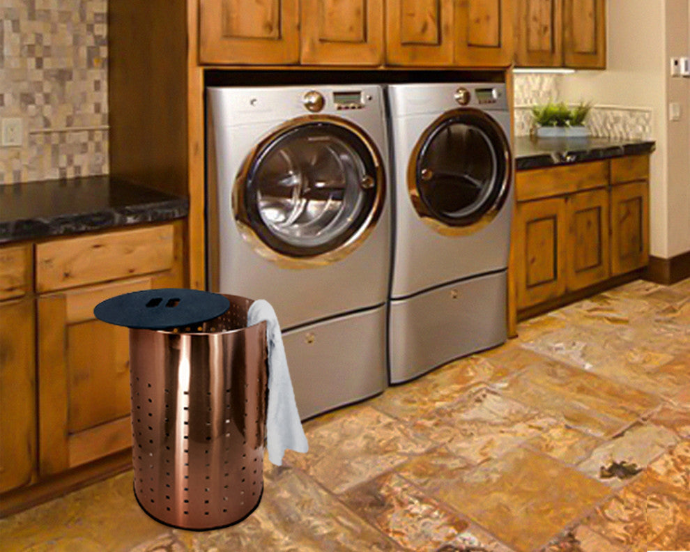 50L Laundry Hamper, Brushed Copper