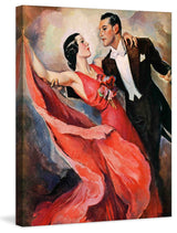 "Ballroom Dancing" Painting Print on Wrapped Canvas