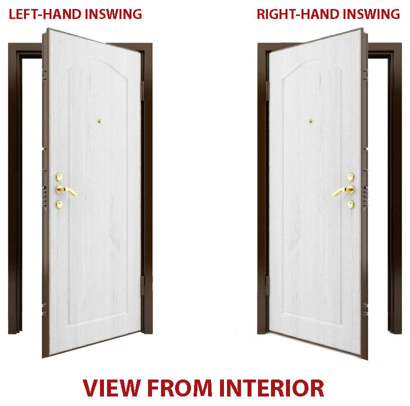 Front Exterior Prehung Door Frosted Glass / Manux 8088 Black, 36" X 80"; Left in