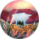 Colorful Beach Forest In Carpathians, Landscape Round Wall Art, 38"