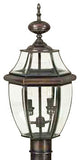 Quoizel NY9042AC Two Light Outdoor Post Mount Newbury Aged Copper