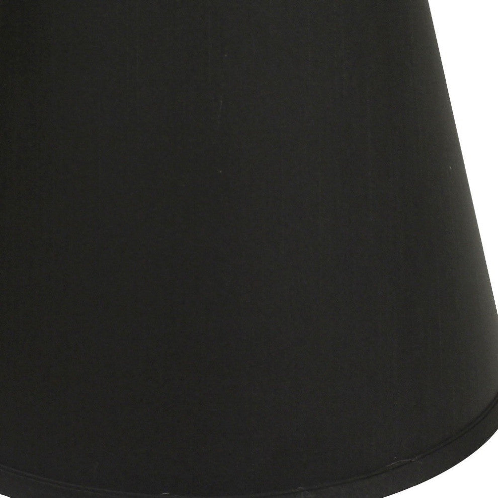 18" Black With White Empire Deep Slanted Shantung Lampshade