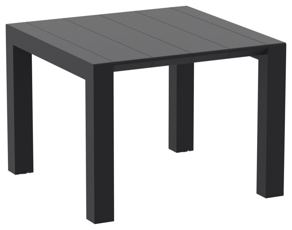 Air Extension Dining Set 5 Piece Black