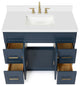 Ariel Hamlet 43" Rectangle Sink Bath Vanity, 1.5" White Quartz