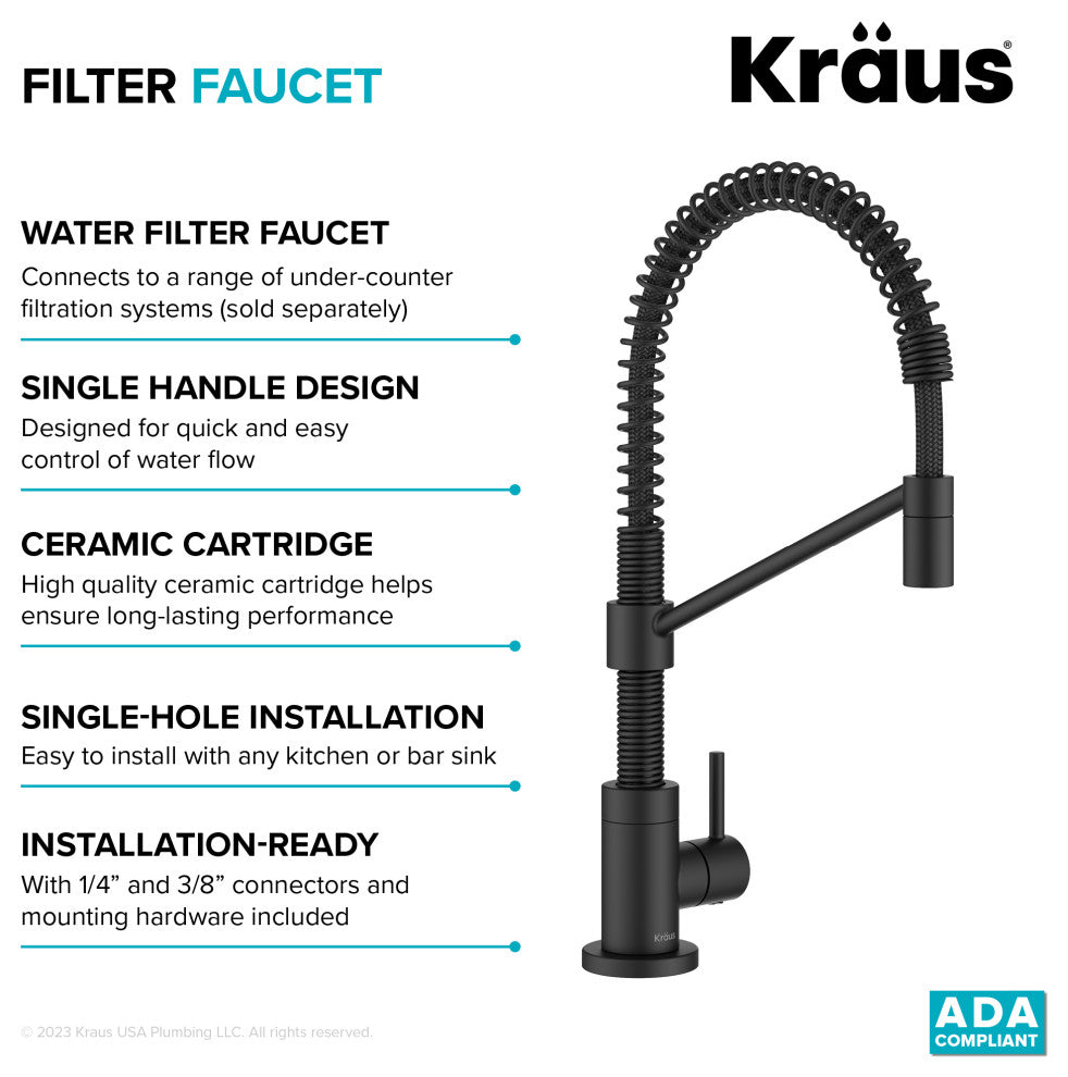 Bolden Commercial Style Pulldown Kitchen Faucet and Water Filter Faucet MB