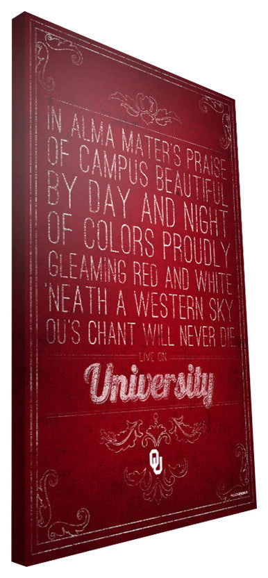 OKC Sooners Song Canvas Print, 16"x24"