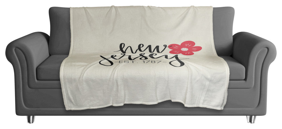 New Jersey Established 50x60 Coral Fleece Blanket