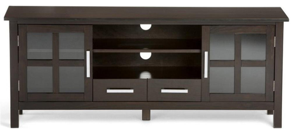 Wood 60 Inch Wide Tv Media Stand & In Hickory Brown For Tvs Up To 65 Inches