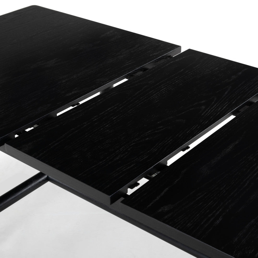 Safavieh Couture Jaylessa Wood Extendable Dining Table, Black