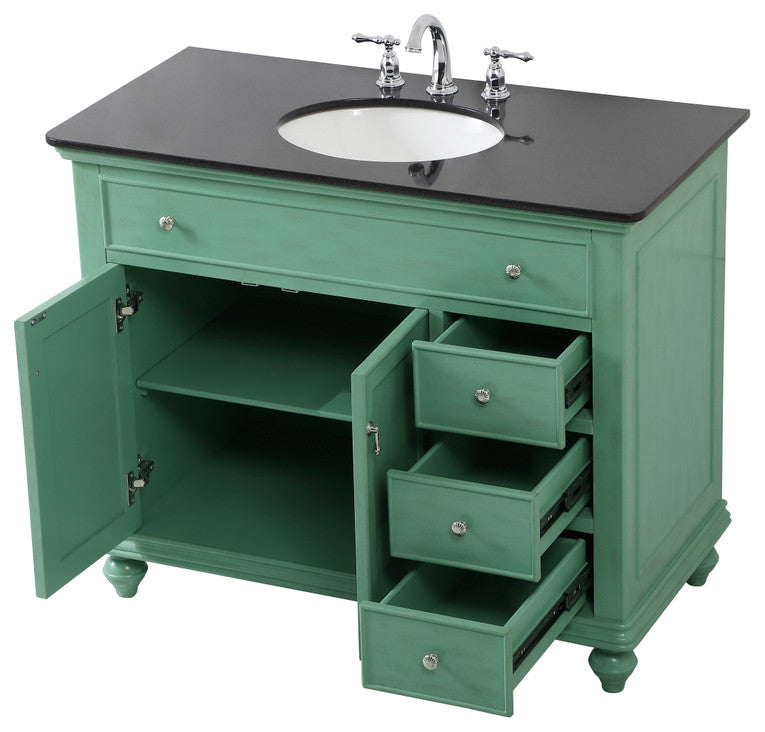 Home Living 42" Single Bathroom Vanity, Vintage Mint