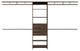 Zamora 69"W - 118"W Closet System, Dark Walnut