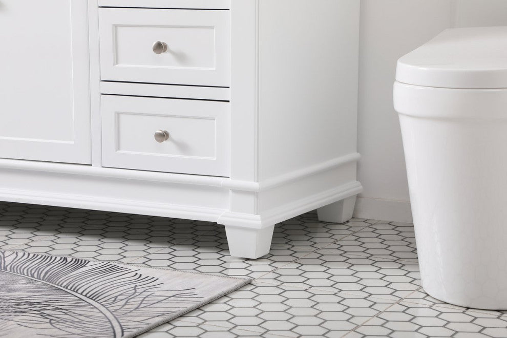 Weston Single Bathroom Vanity Set, White, 60