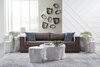 Cast Onyx Wall Bowl, Silver, Small