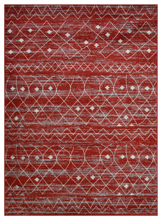 Traditional Accent Rug, Scarlet Red, 6'11"x4'11"