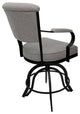 Miami Counter 26" or 30" Metal Bar Stool - A Base, Portwood Ash - Black, 26"