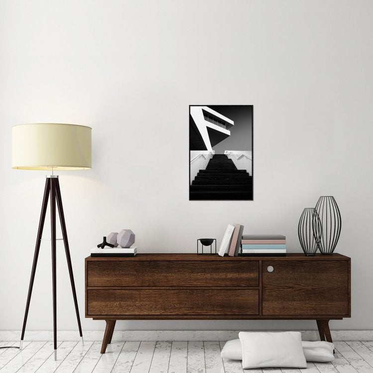 "F" Framed Canvas Giclee by Dominic Dahncke, 21x31"