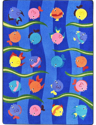 Kid Essentials Rug, Friendly Fish, 5'4"x7'8"