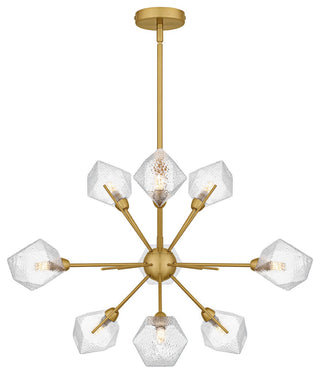Salvador Nine Light Chandelier in Brushed Gold