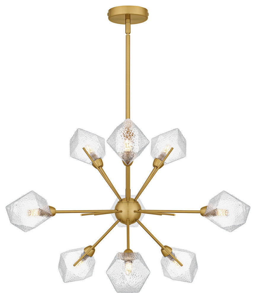 Salvador Nine Light Chandelier in Brushed Gold