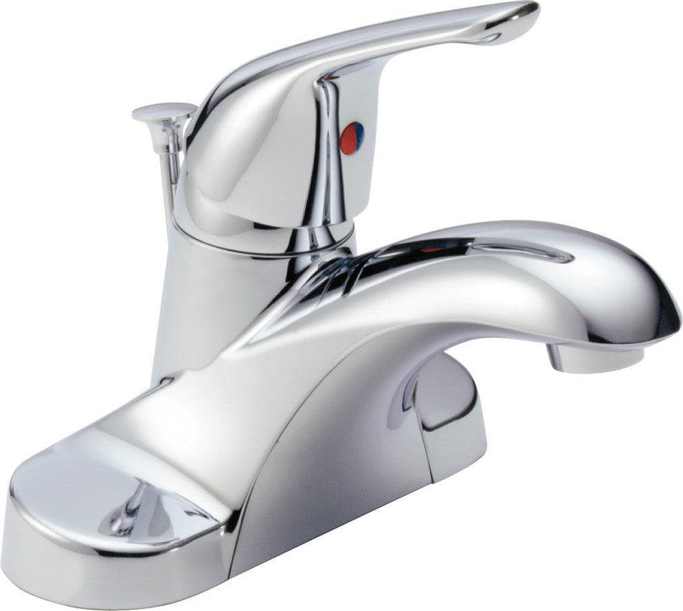 Delta Foundations Single Handle Centerset Bathroom Faucet, Chrome, B510LF