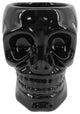 Ceramic 6" Skull Vase, Black