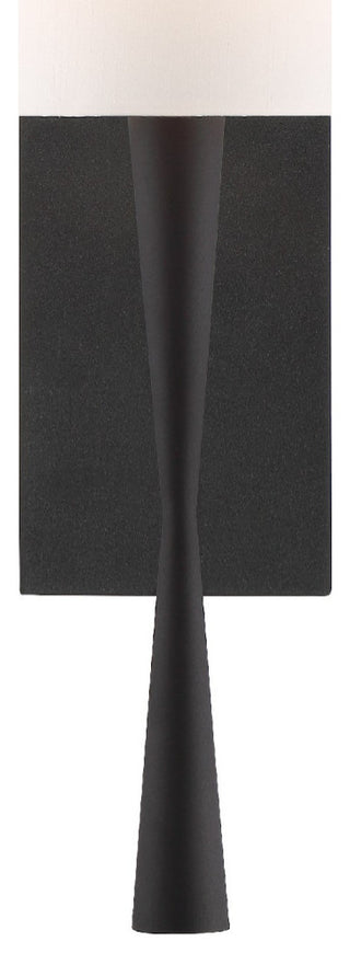 Crystorama Trenton 1-Light Sconce, Black Forged