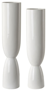 Kimist White Vases, Set of 2